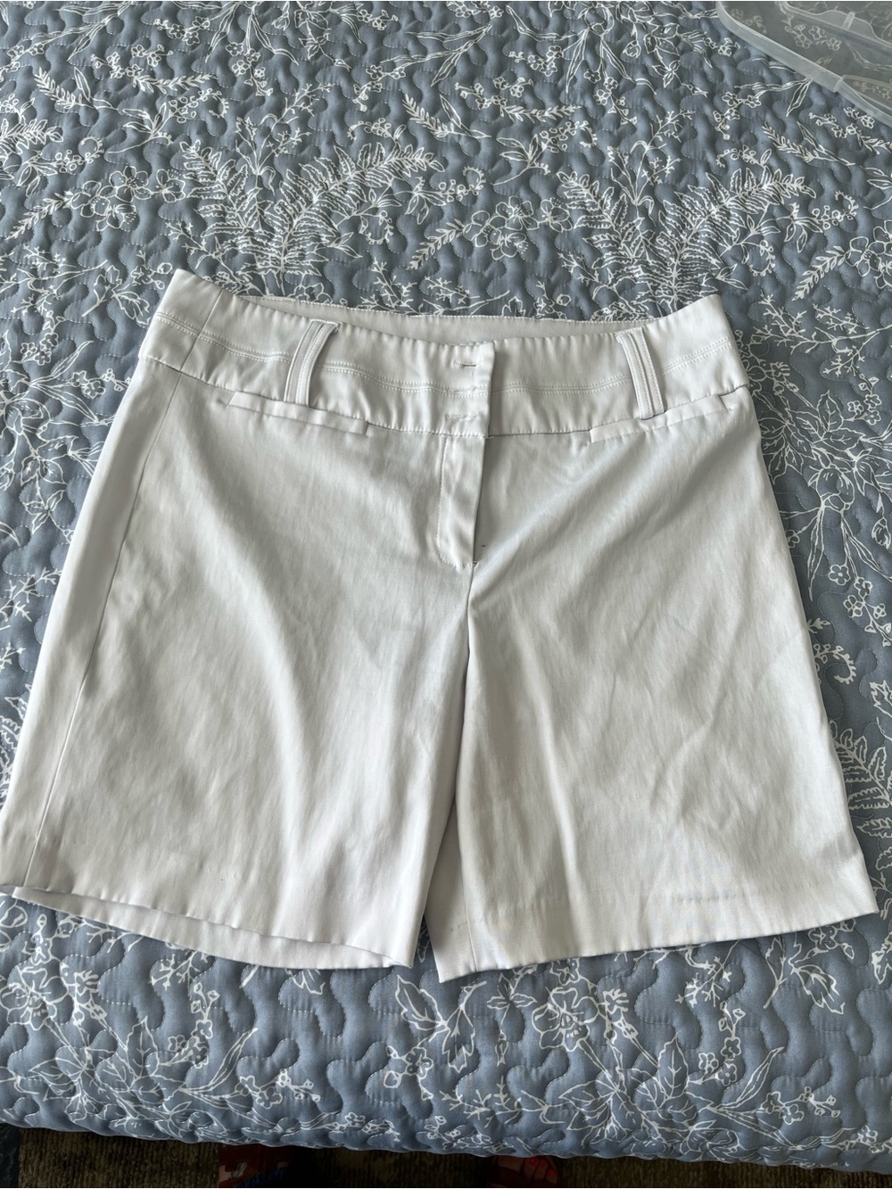 new directions White Tailored Bermuda Shorts